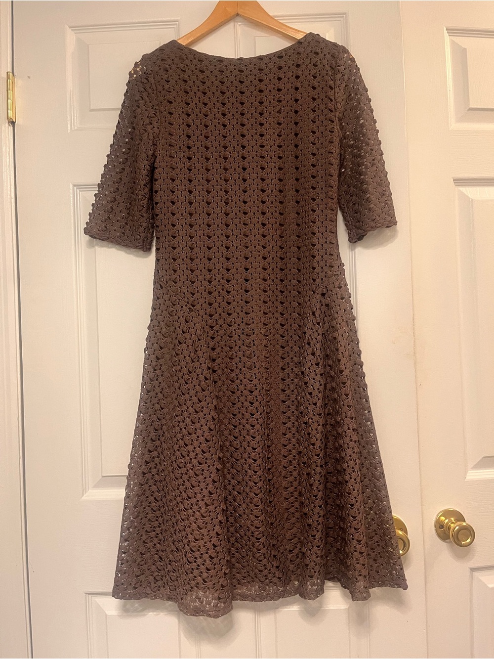 Rabbit Rabbit Rabbit Crocheted grayish Midi Dress 8 - Picture 5 of 10